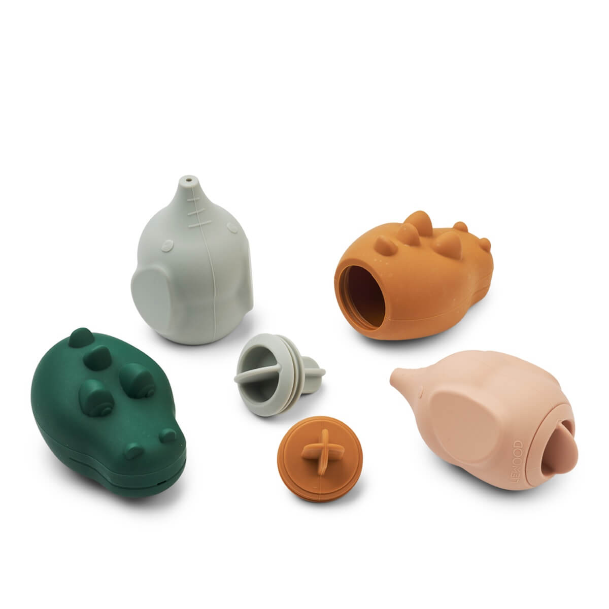 Set 4 jouets de bain CAROLINA Liewood Dove blue multi mix