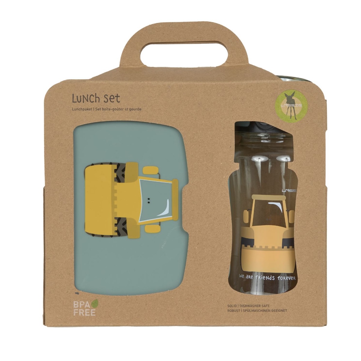 Set Boîte à Goûter et Gourde enfants Tiny Drivers Excavator Laessig