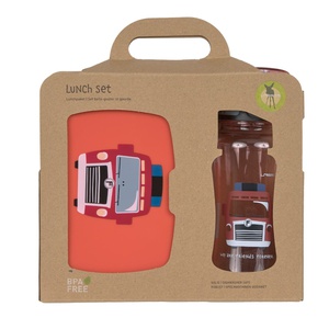 Set Boîte à Goûter et Gourde enfants Tiny Drivers Fire Engine Laessig