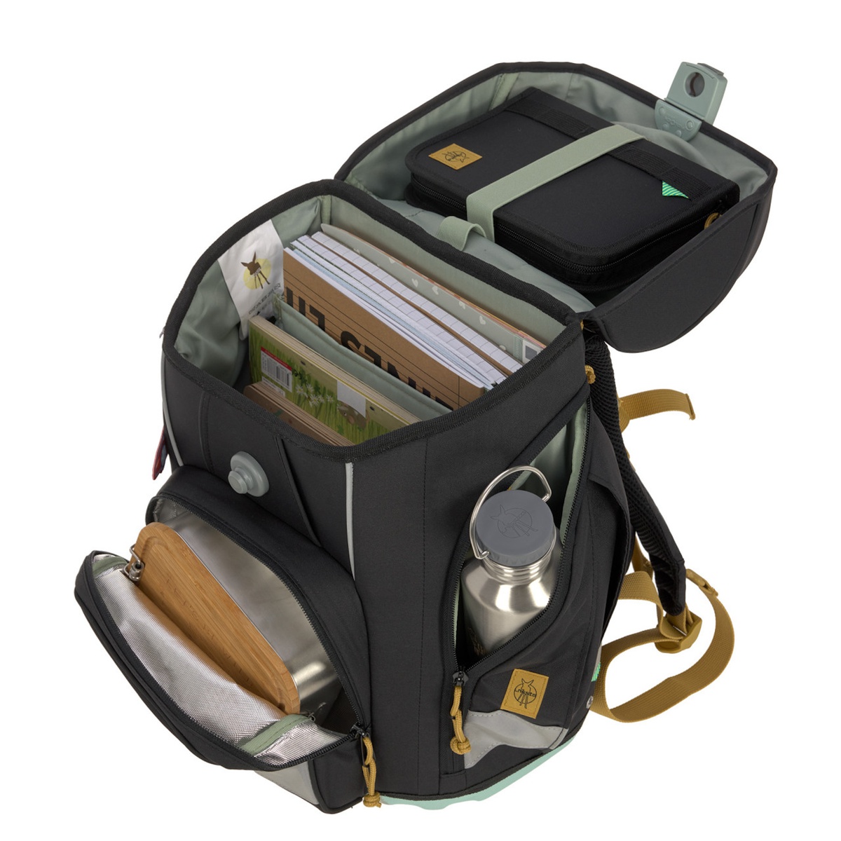 Set cartable scolaire Boxy Unique Laessig black