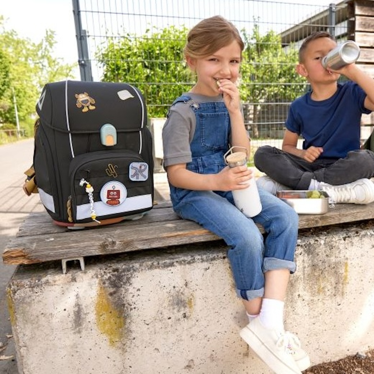 Set cartable scolaire Boxy Unique Laessig black