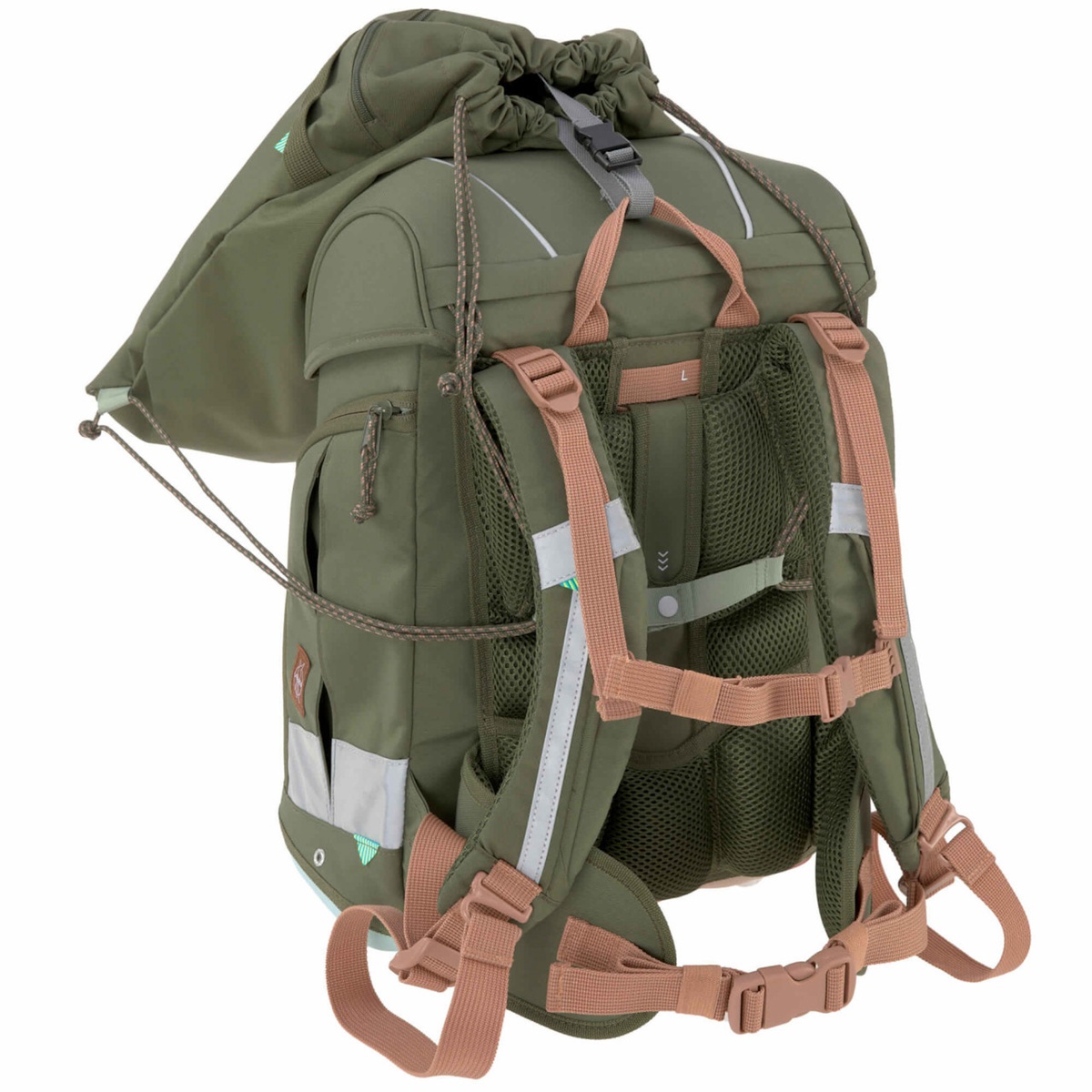 Set cartable scolaire Boxy Unique Laessig olive