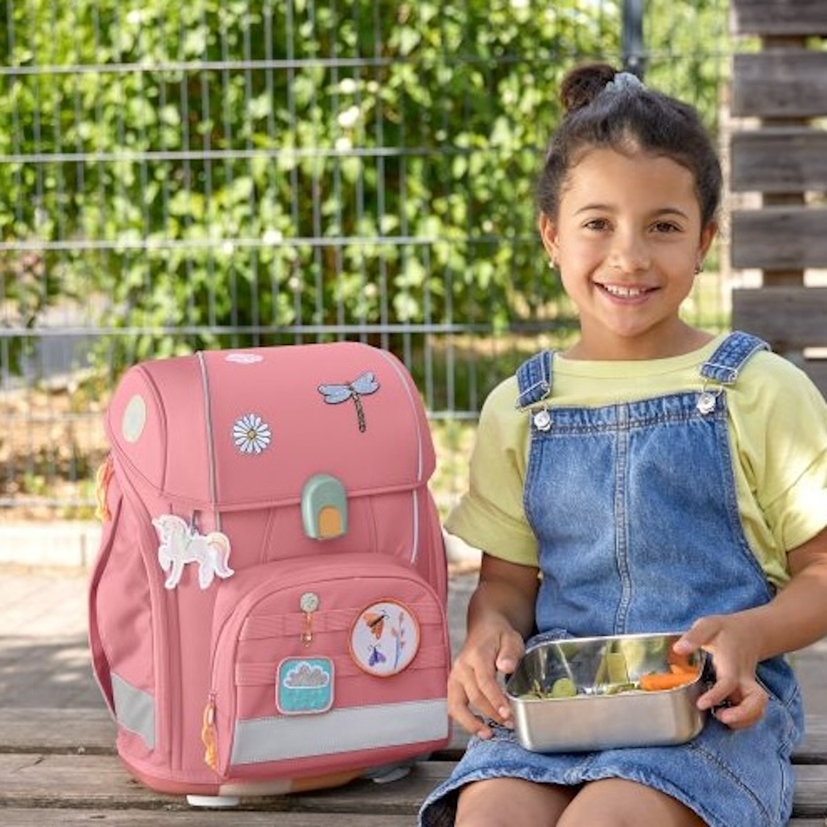 Set cartable scolaire Boxy Unique Laessig pink