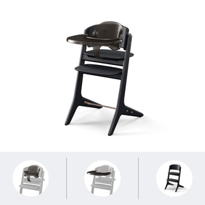 Set chaise haute LEMO Platinum 3in1 Cybex black wood black
