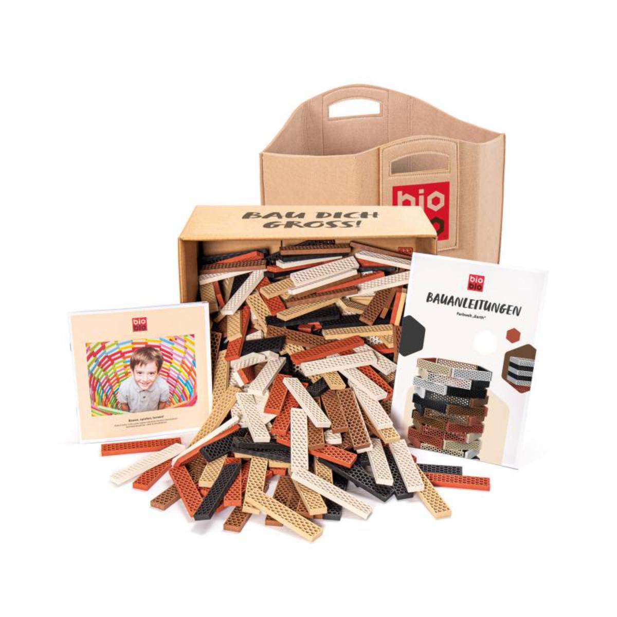 Set Classic Earth avec panier en feutre Bioblo