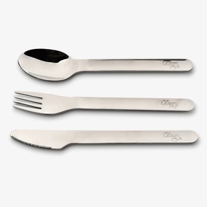 Set couverts acier inoxydable avec étui Citron dusty blue