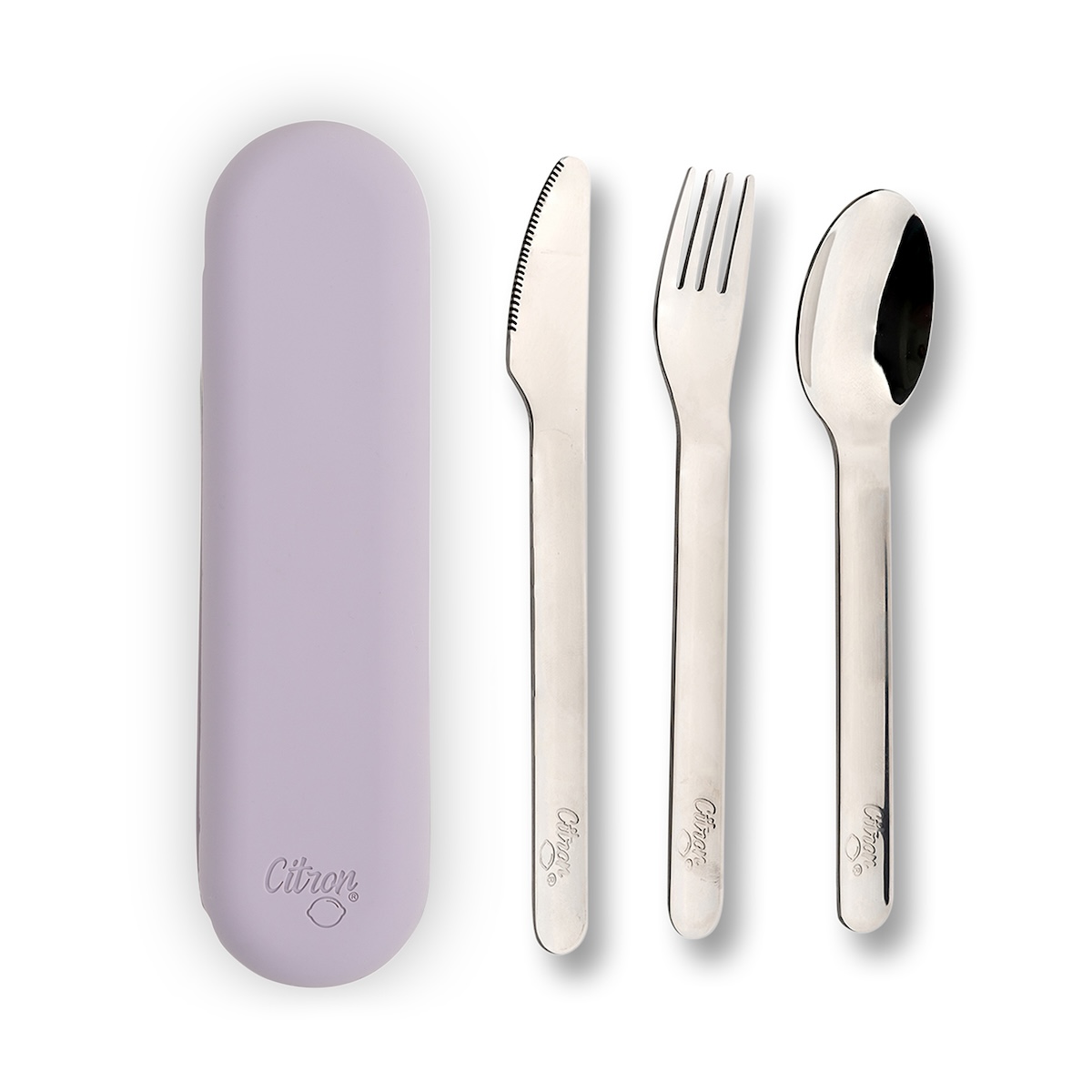 Set couverts acier inoxydable avec étui Citron flowers