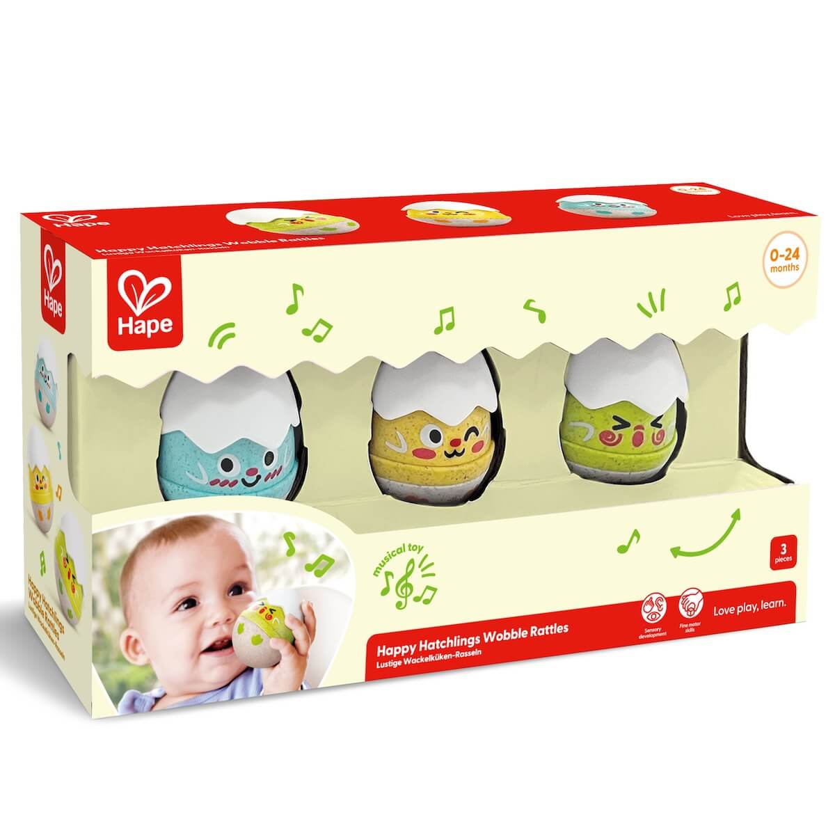 Set de 3 hochets poussins Hape