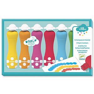 Set de 6 Marqueurs mousse LES COULEURS POUR LES PETITS Djeco