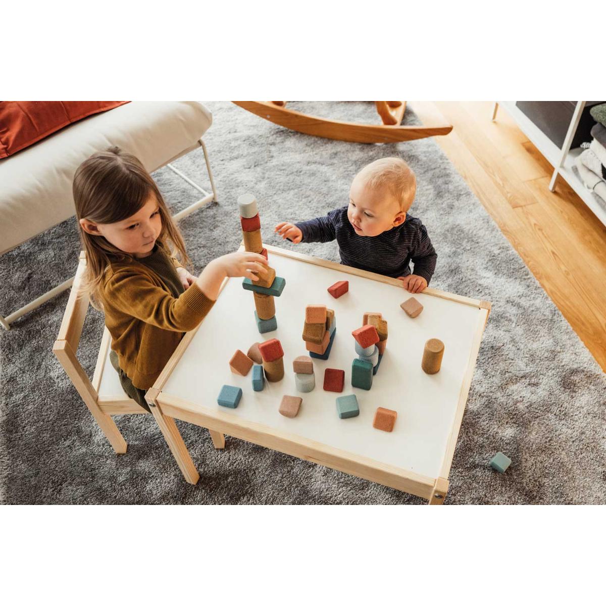 Set groupe Kork's Blocs colorées & formes 200 pcs. Beleduc