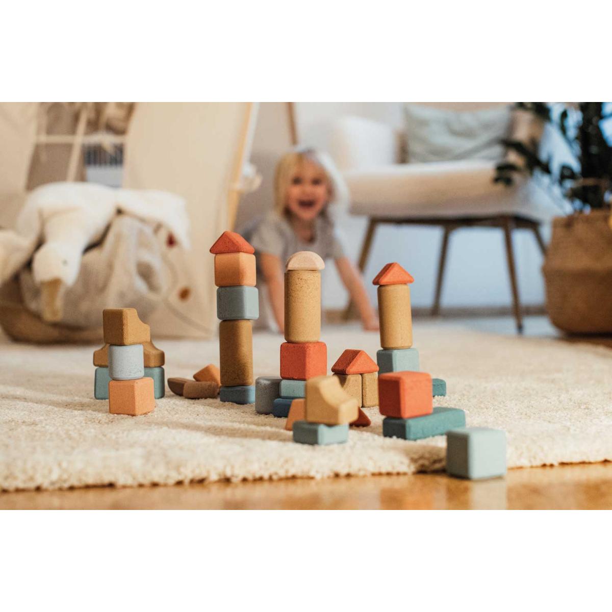 Set groupe Kork's Blocs colorées & formes 200 pcs. Beleduc