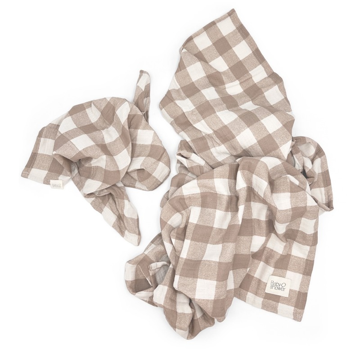 Set langes MINIMAX Babyshower vichy caramel