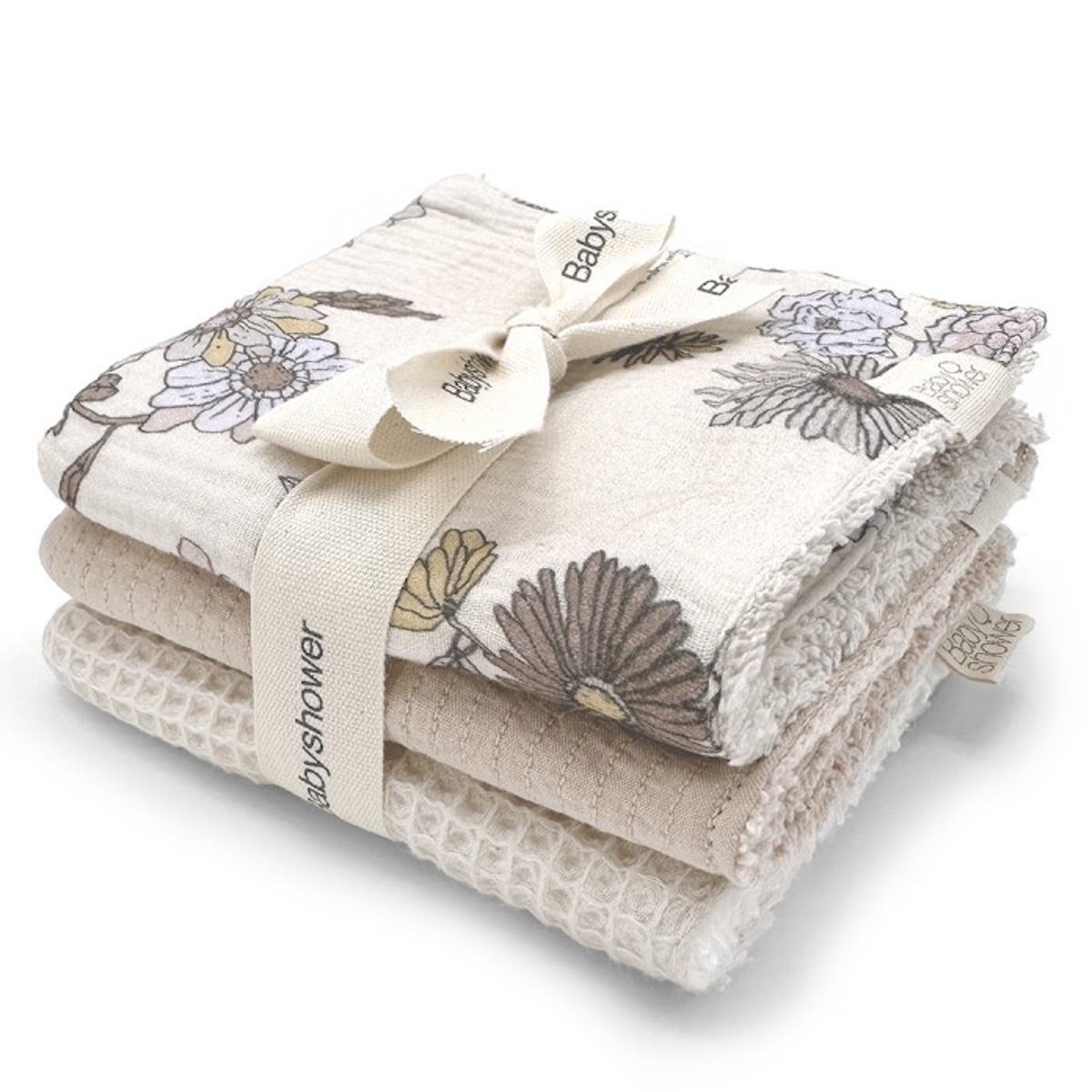 Set mini 3 langes serviettes Babyshower bardot