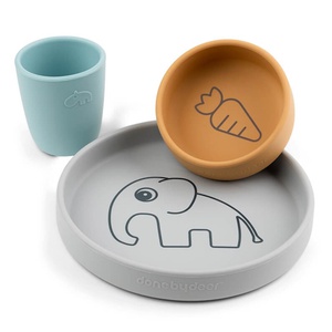 Set repas silicone ELPHEE Done by Deer Colour Mix