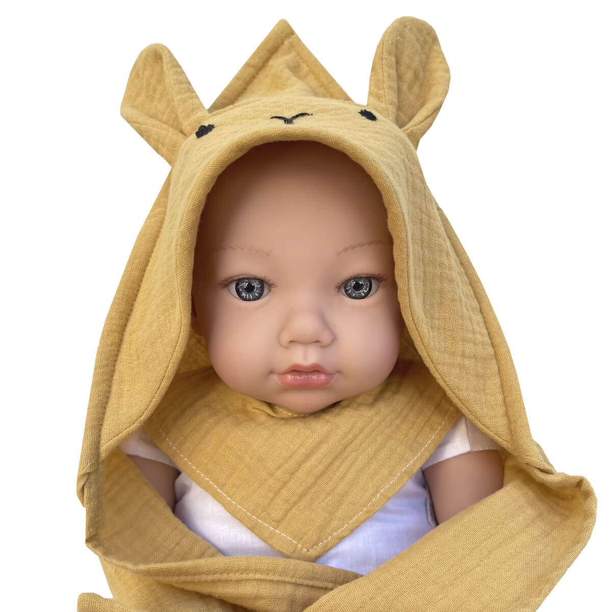 Set serviette-bandana BUNNY BOBBLE mustard