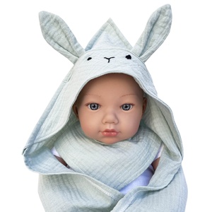 Set serviette-bandana BUNNY BOBBLE vert