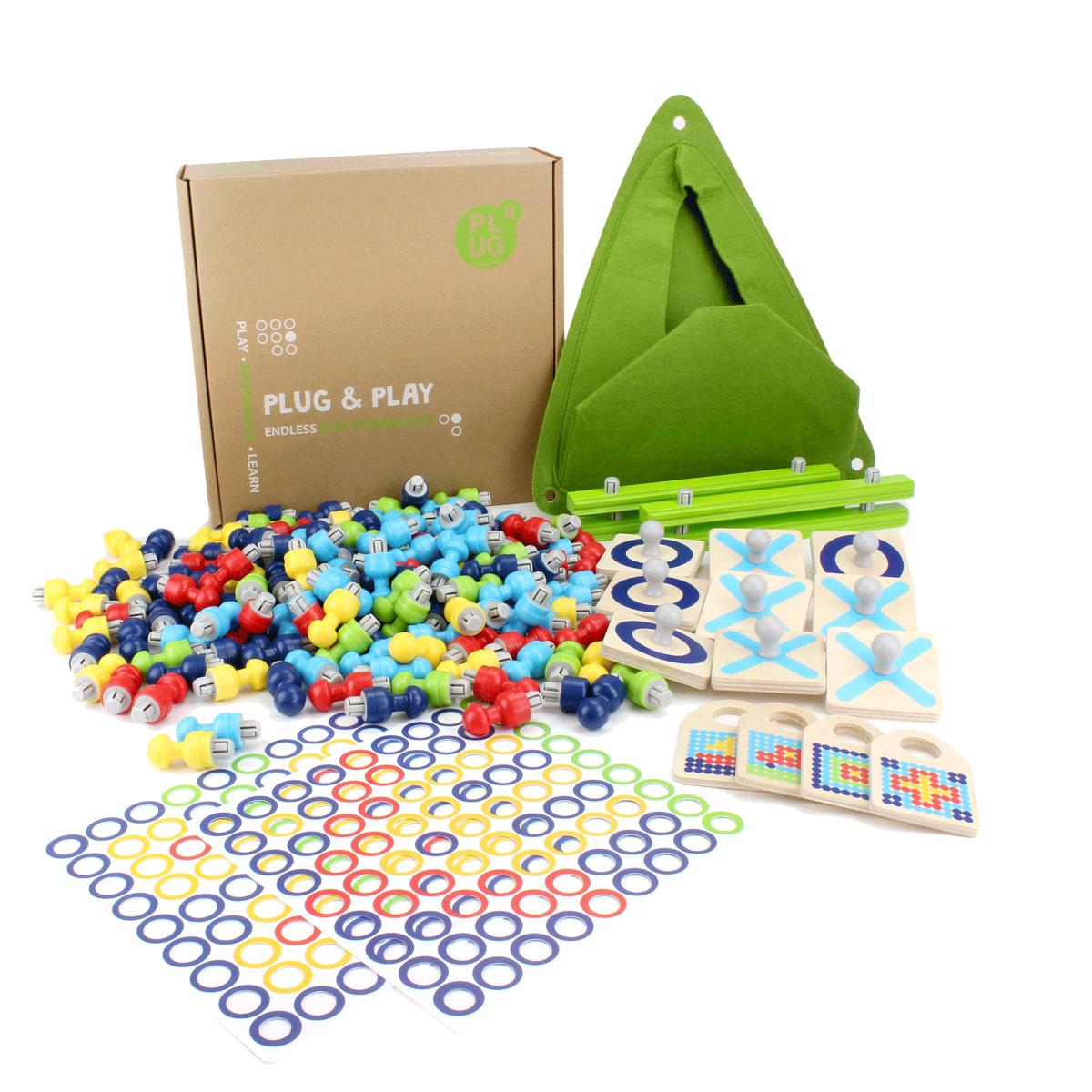 Set Tic Tac Toe et mosaïques Plug it Beleduc