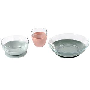 Set vaisselle en verre Beaba eucalipto