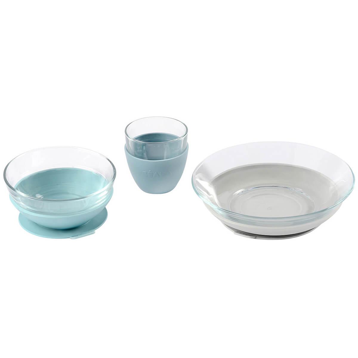 Set vaisselle en verre Beaba jungle