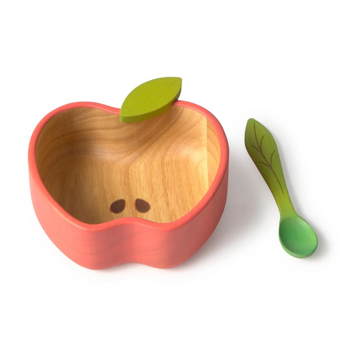 Set vaisselle enfant bowl spoon PEPA THE APPLE Oli & Carol