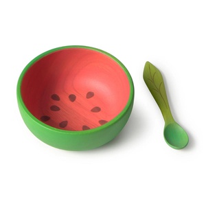 Set vaisselle enfant bowl spoon WALLY THE WATERMELON Oli & Carol