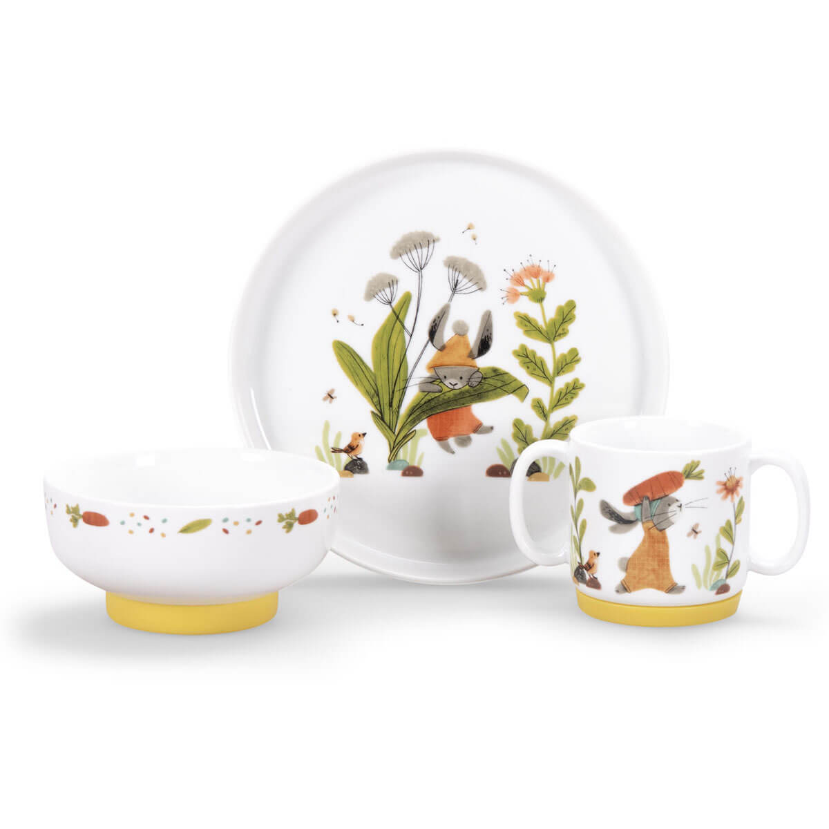 Set vaisselle porcelaine TROIS PETITS LAPINS Moulin Roty