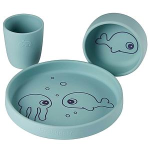 Set vaisselle silicone SEA FRIENDS Done by Deer blue