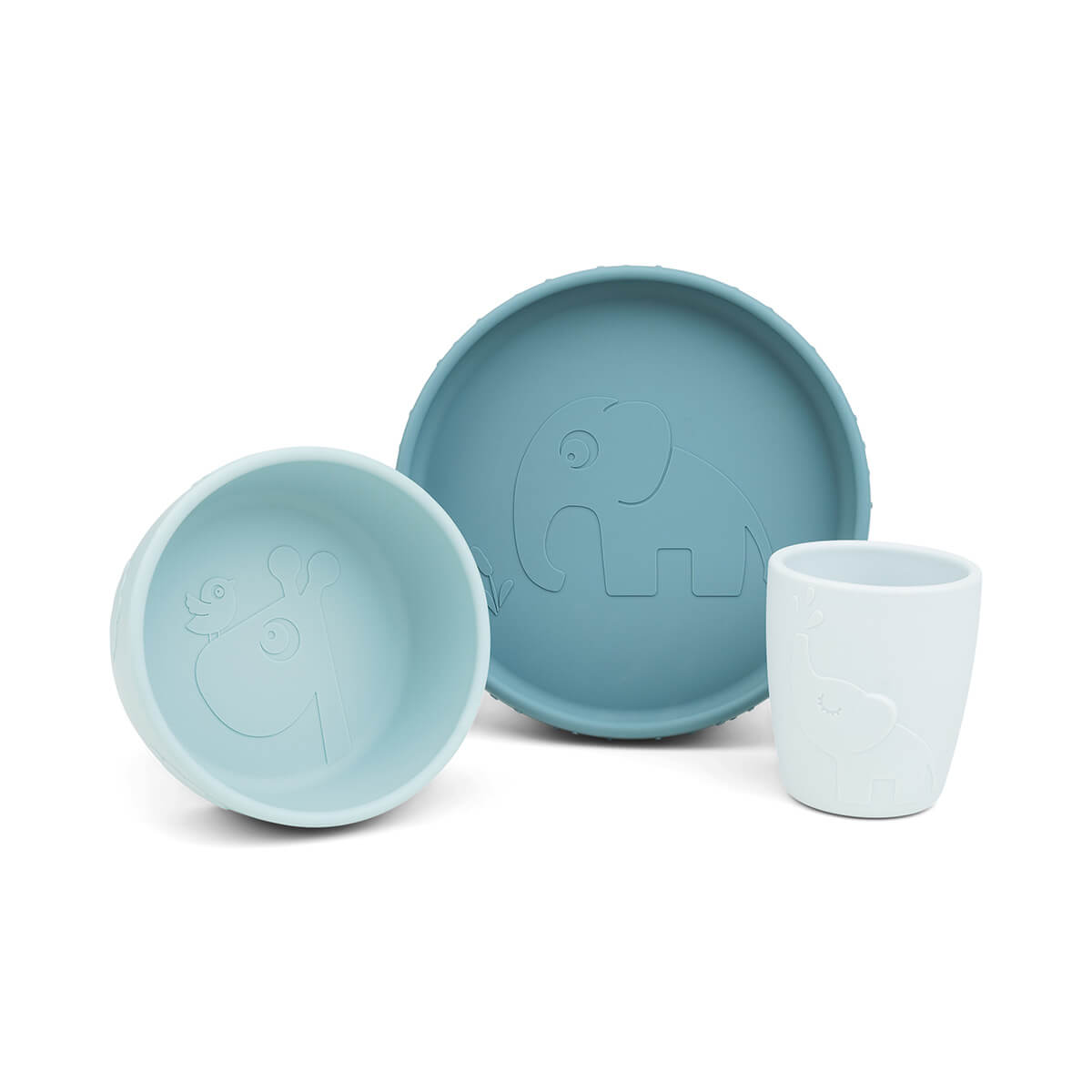 Set vaisselle silicone STICK&STAY Done by Deer Blue
