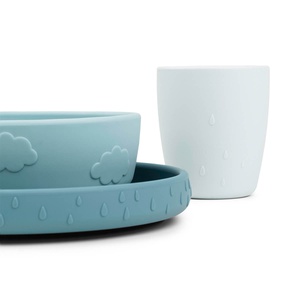 Set vaisselle silicone STICK&STAY Done by Deer Blue