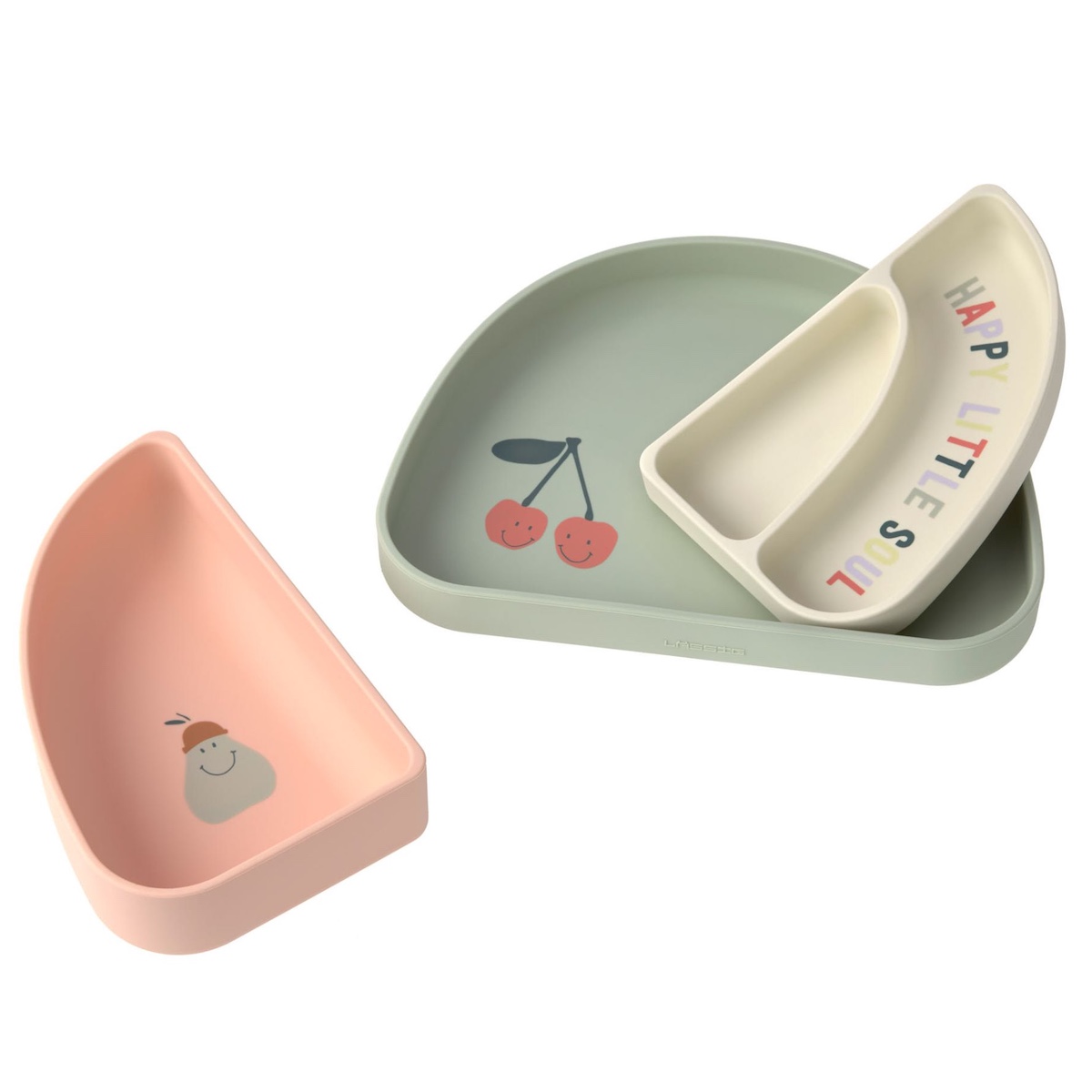 Set vaisselles Silicone Happy Fruits Cherry Laessig