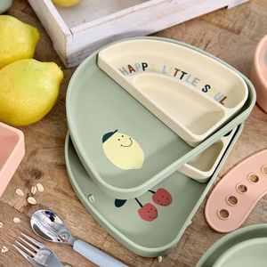Set vaisselles Silicone Happy Fruits Cherry Laessig