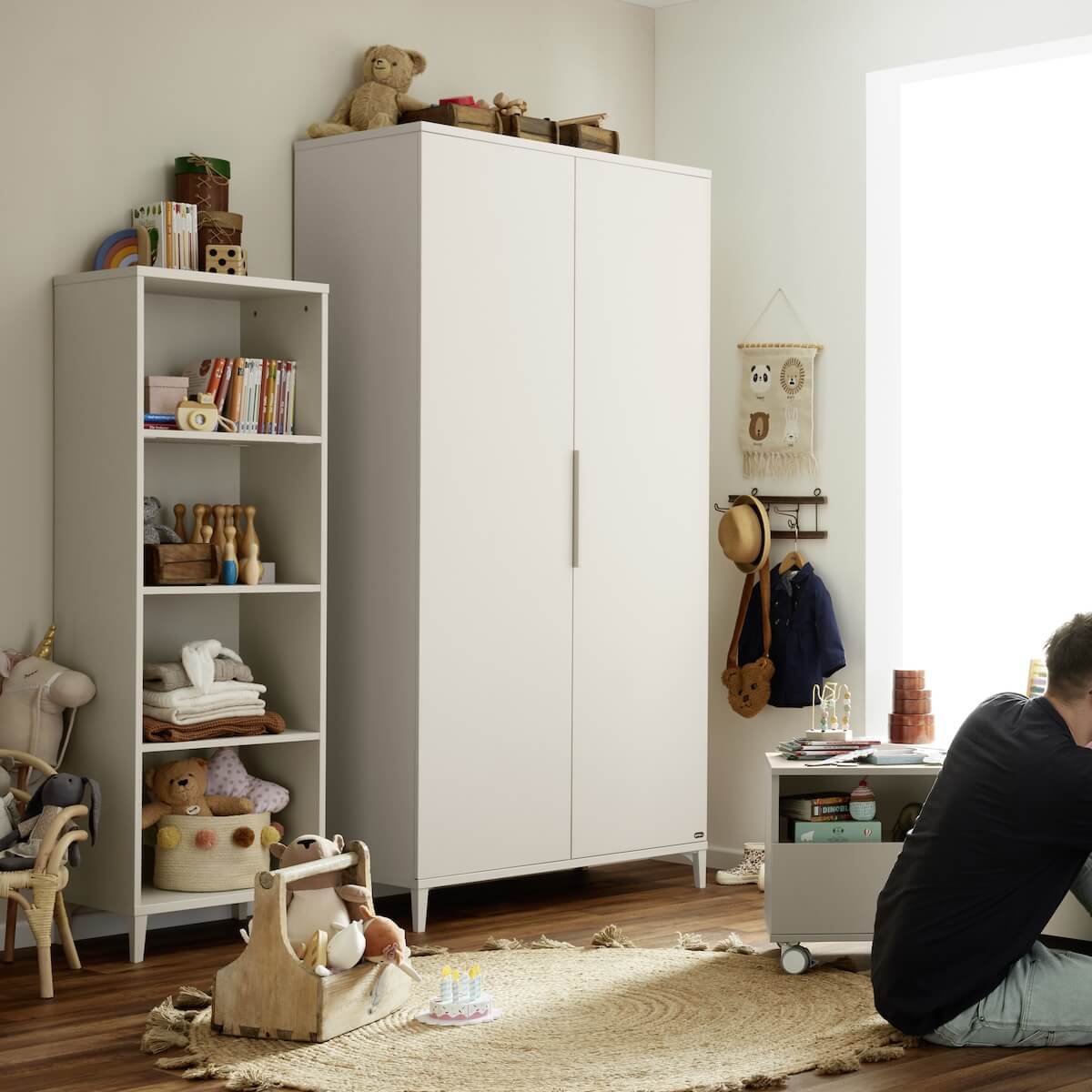 Shelf open 48,3x155,1x38cm SISTER LOU Yuny by Paidi Cashmere beige