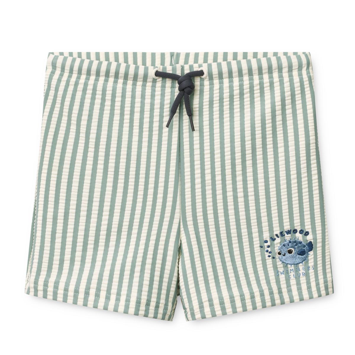 Short de bain Liewood Y/D stripe Peppermint Creme de la creme