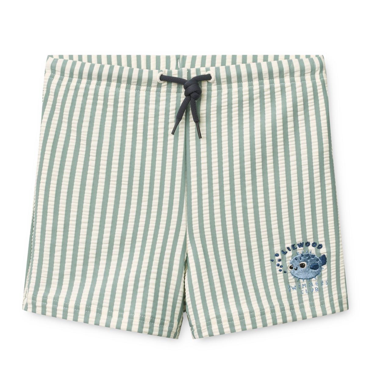 Short de bain OTTO Liewood Y/D stripe Peppermint Creme de la creme