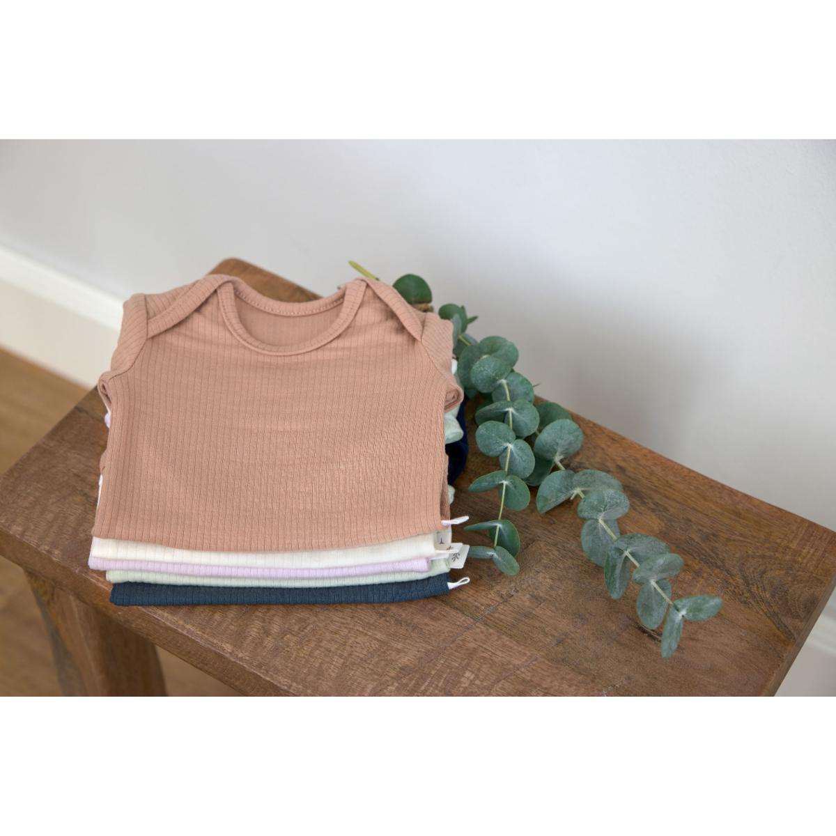 Short Sleeve Body EUCALYPTUS Lait côtelé 50/56 0-2m Laessig