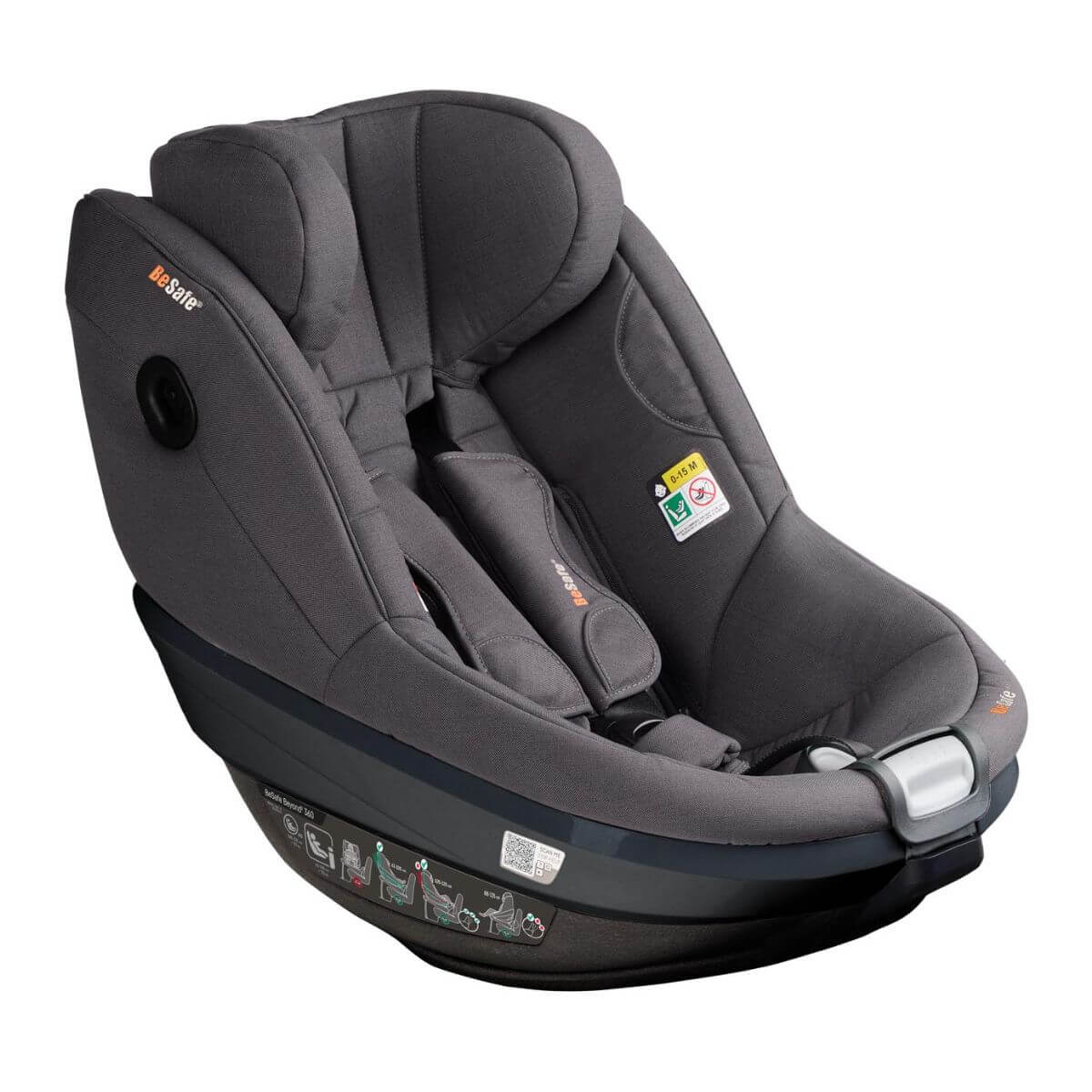 Siège auto 6 mois à 6 ans Beyond 2 360 Besafe dark grey mélange