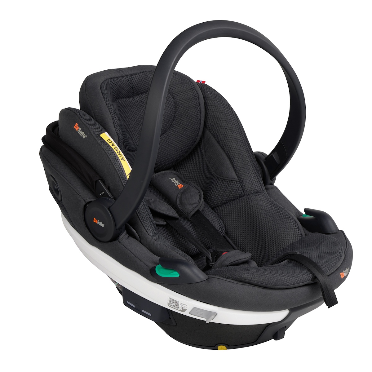 Siège auto bébé portable GO BEYOND Besafe anthracite mesh