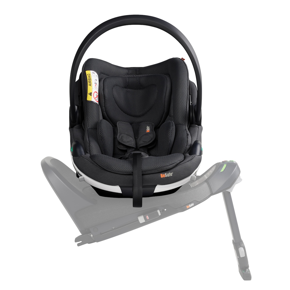 Siège auto bébé portable GO BEYOND Besafe anthracite mesh