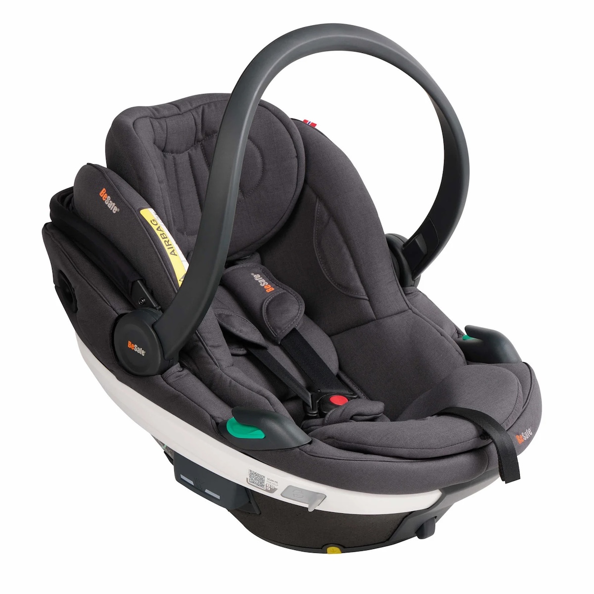 Siège auto bébé portable GO BEYOND Besafe dark grey mélange