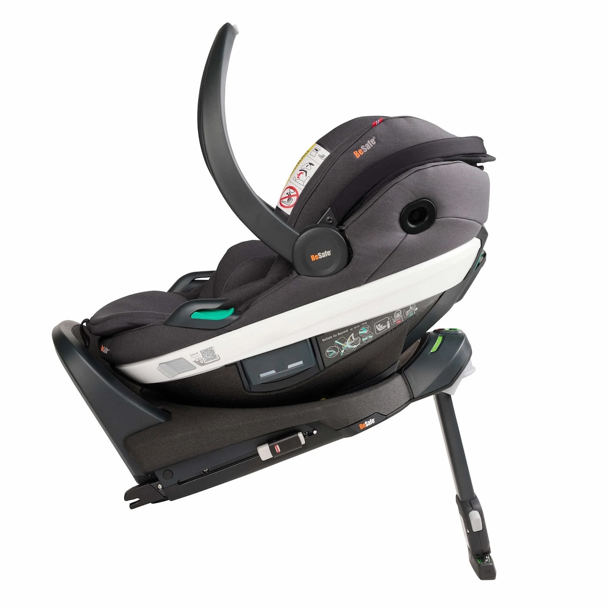 Siège auto bébé portable GO BEYOND Besafe dark grey mélange