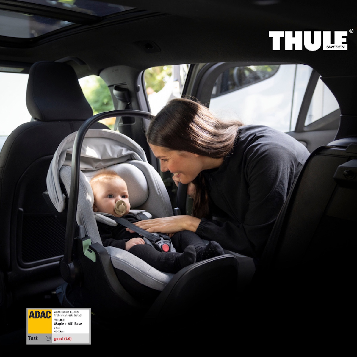 Siège auto bébé portable MAPLE Thule Light Grey