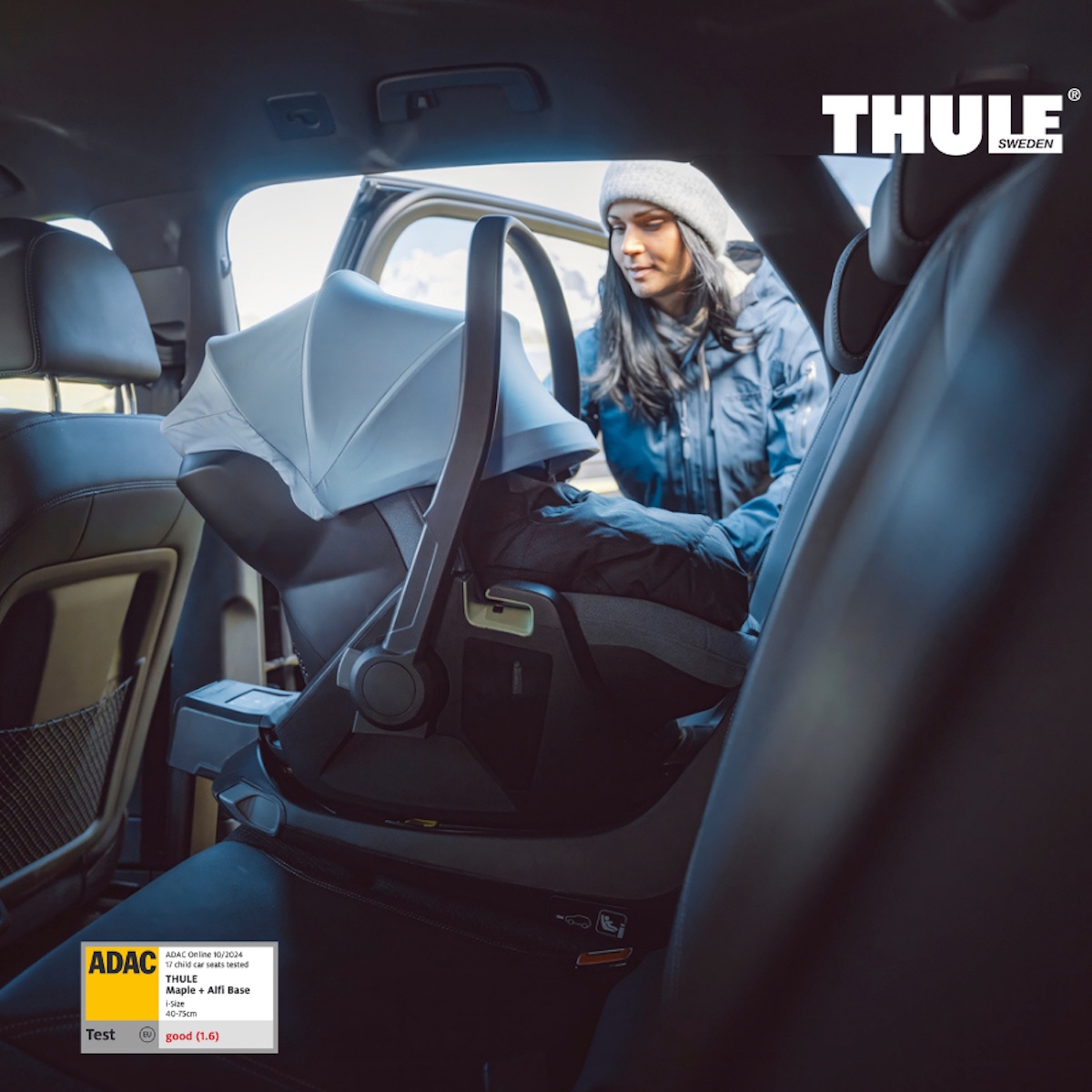 Siège auto bébé portable MAPLE Thule Mid Blue