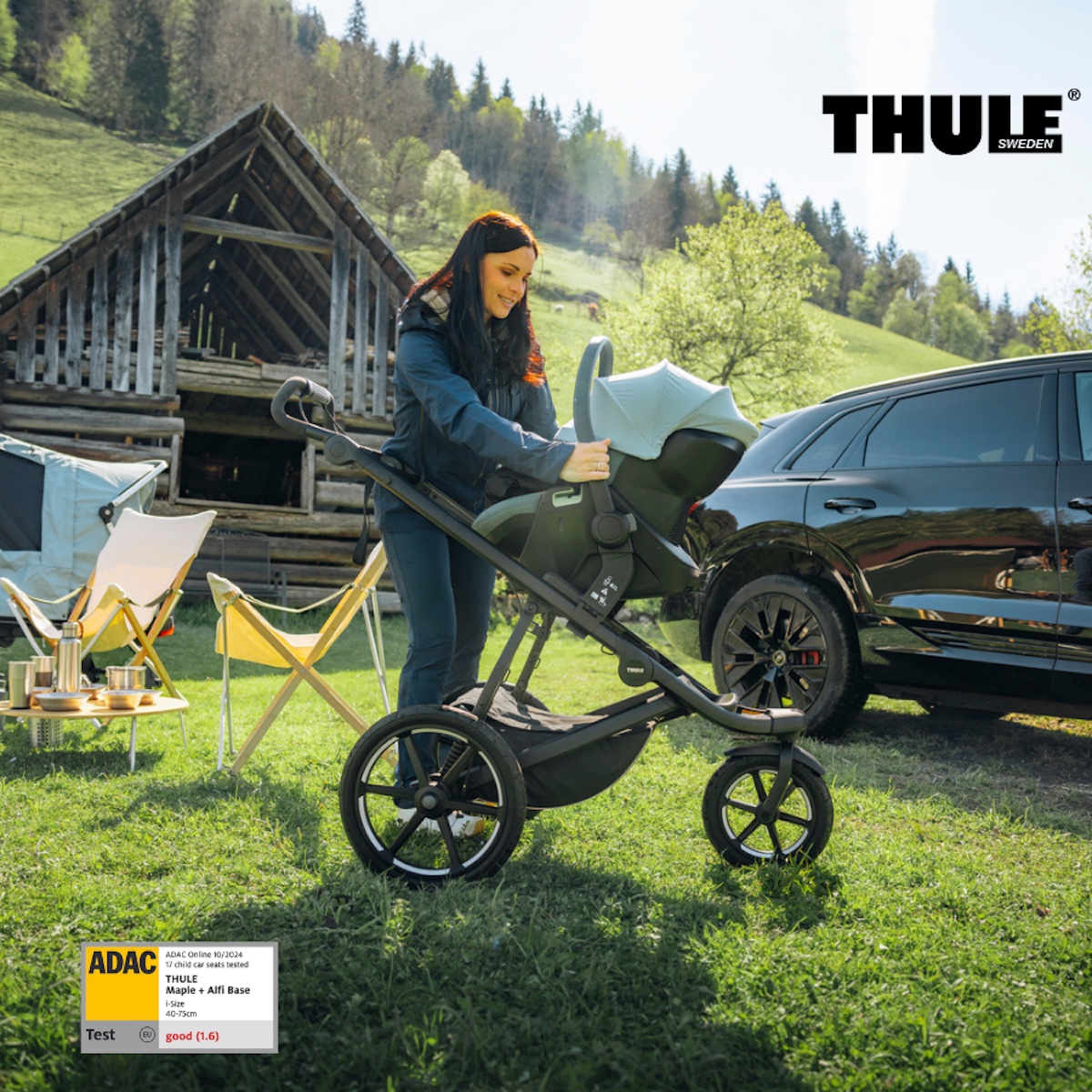 Siège auto bébé portable MAPLE Thule Mid Blue