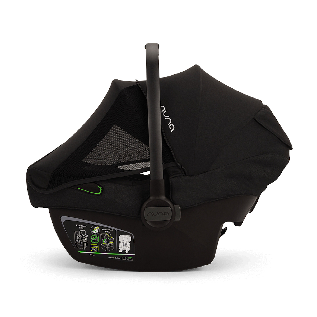 Siège auto bébé portable PIPA NEXT Nuna caviar compatible