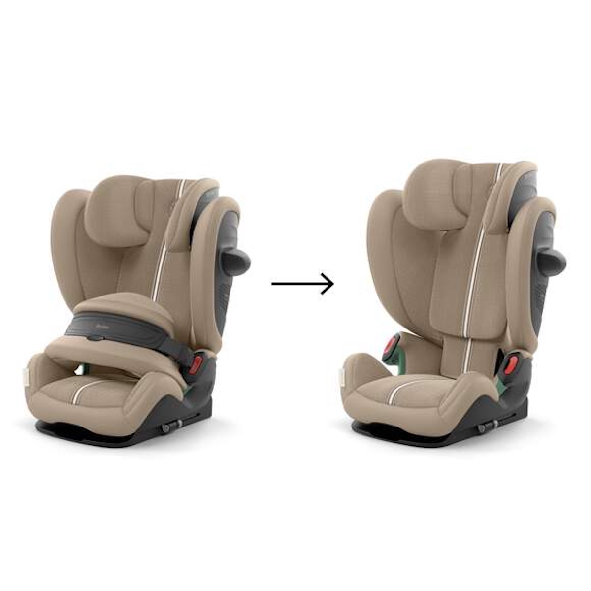Siège auto de 15 mois à 12 ans PALLAS G2 I-Size Tissu Plus Cybex Almond Beige