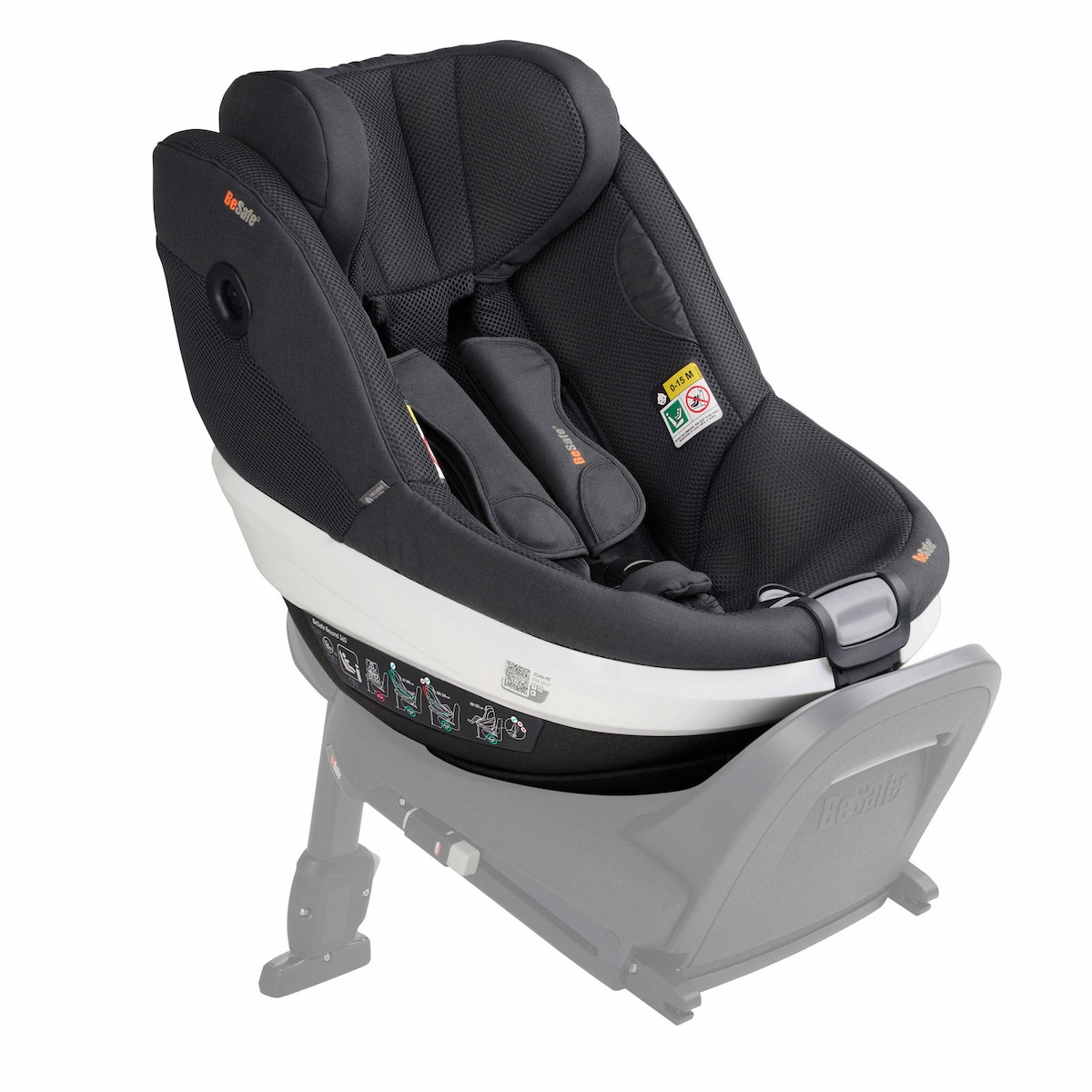 Siège auto de bébé à 5 ans Beyond 360 Besafe anthracite mesh
