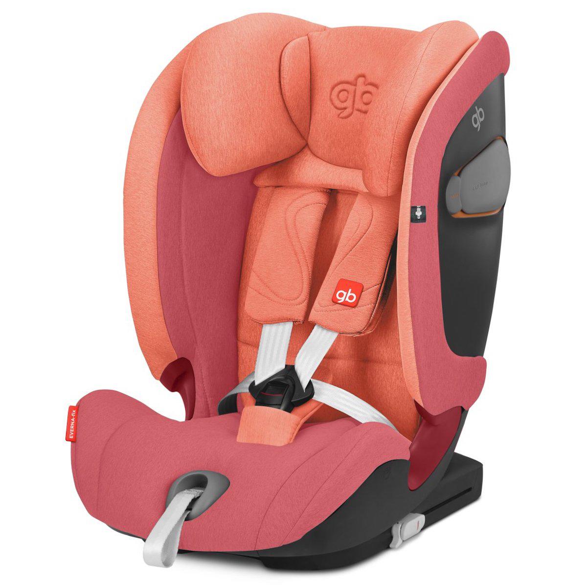 Siège auto gr1/2/3 EVERNA-FIX GB rose red-red