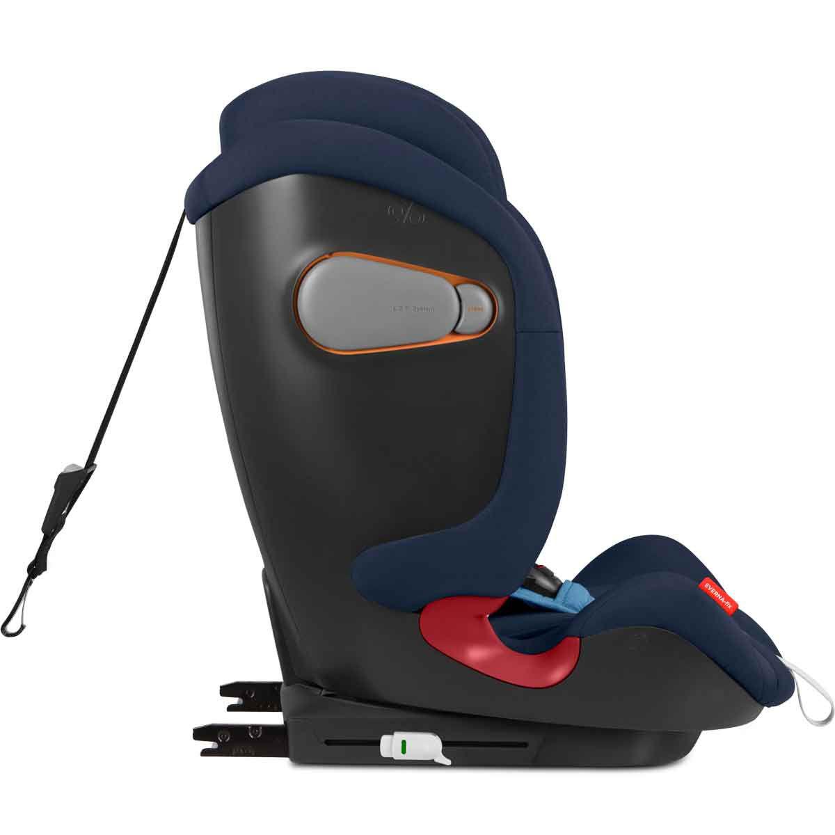 Siège auto gr1/2/3 EVERNA-FIX GB velvet black-black 