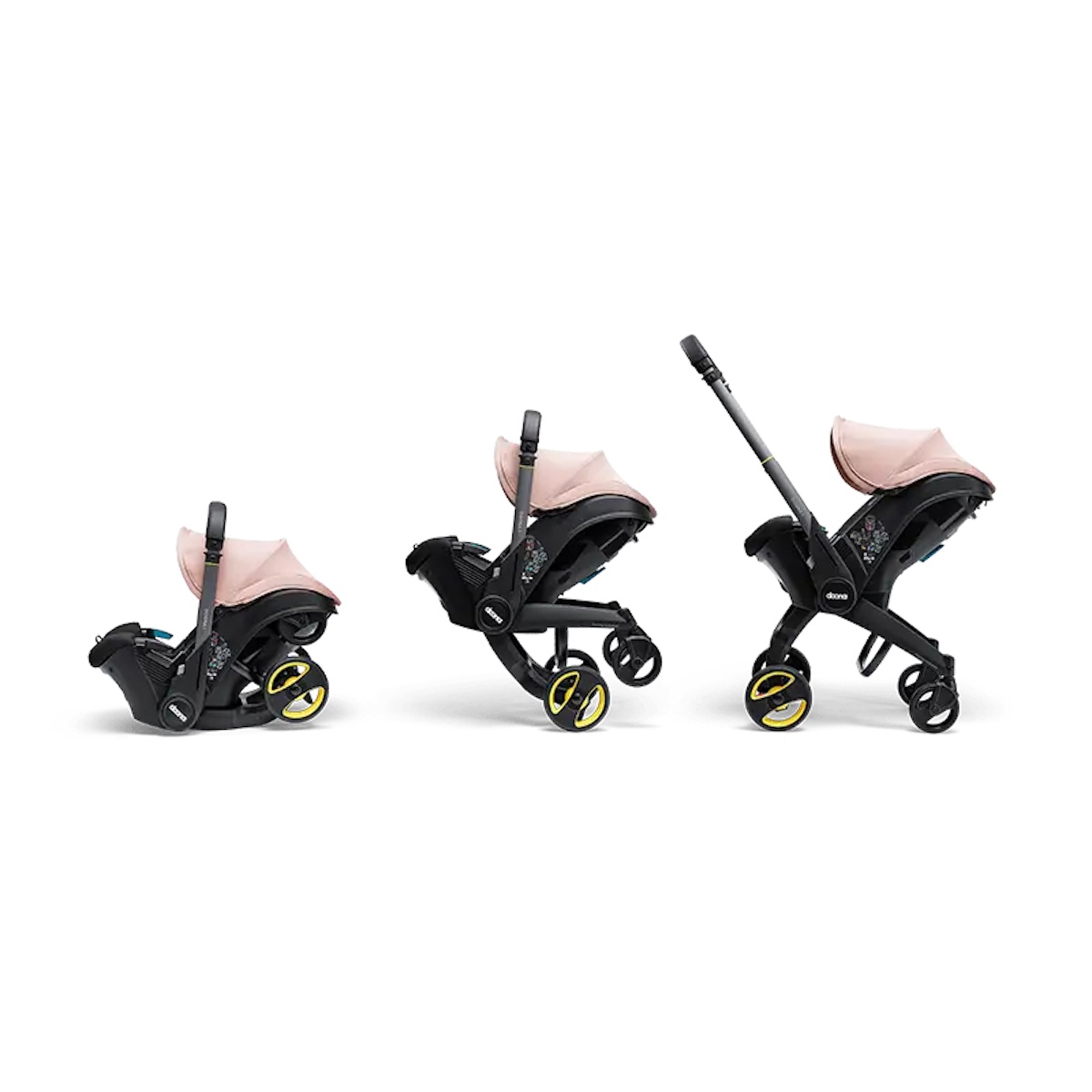 Siège-auto-poussette de bébé à 15 mois Doona blush pink
