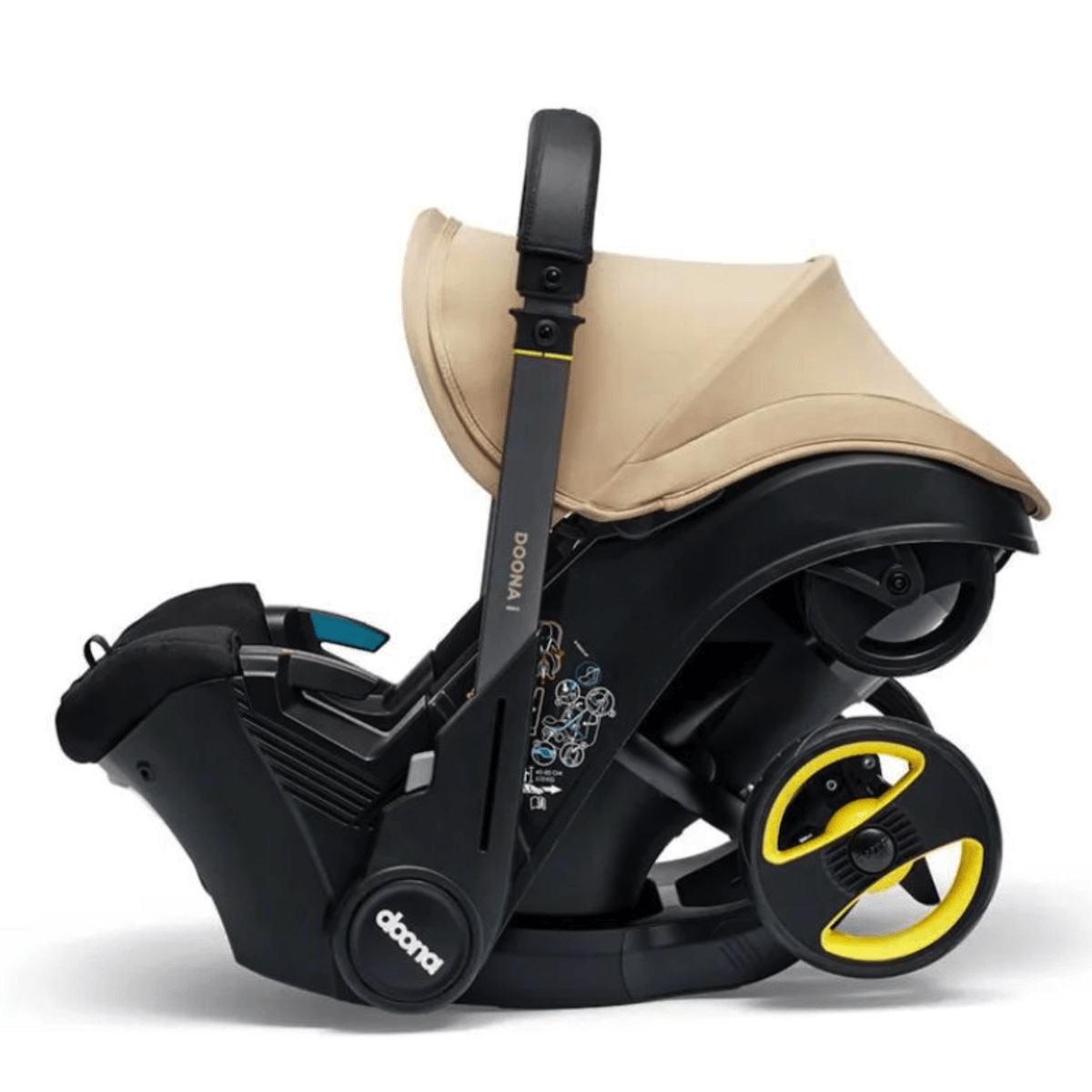 Siège-auto-poussette de bébé à 15 mois Doona i Sahara sand